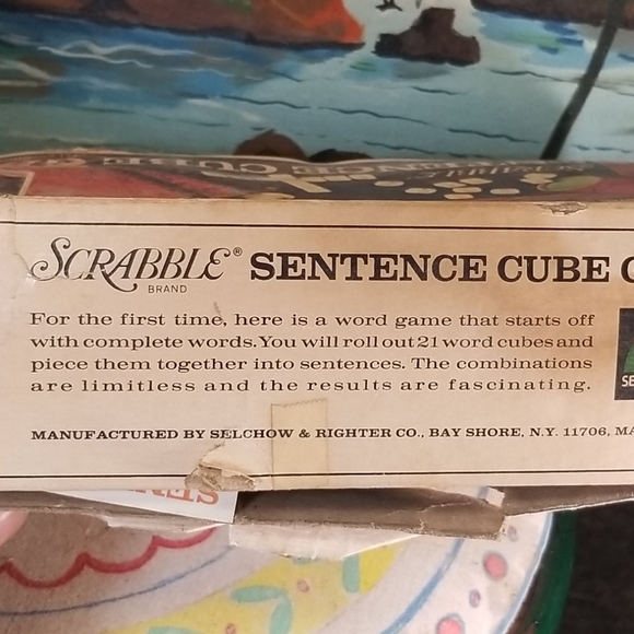 Vintage 1971 scrabble sentence cube game - Picture 5 of 5